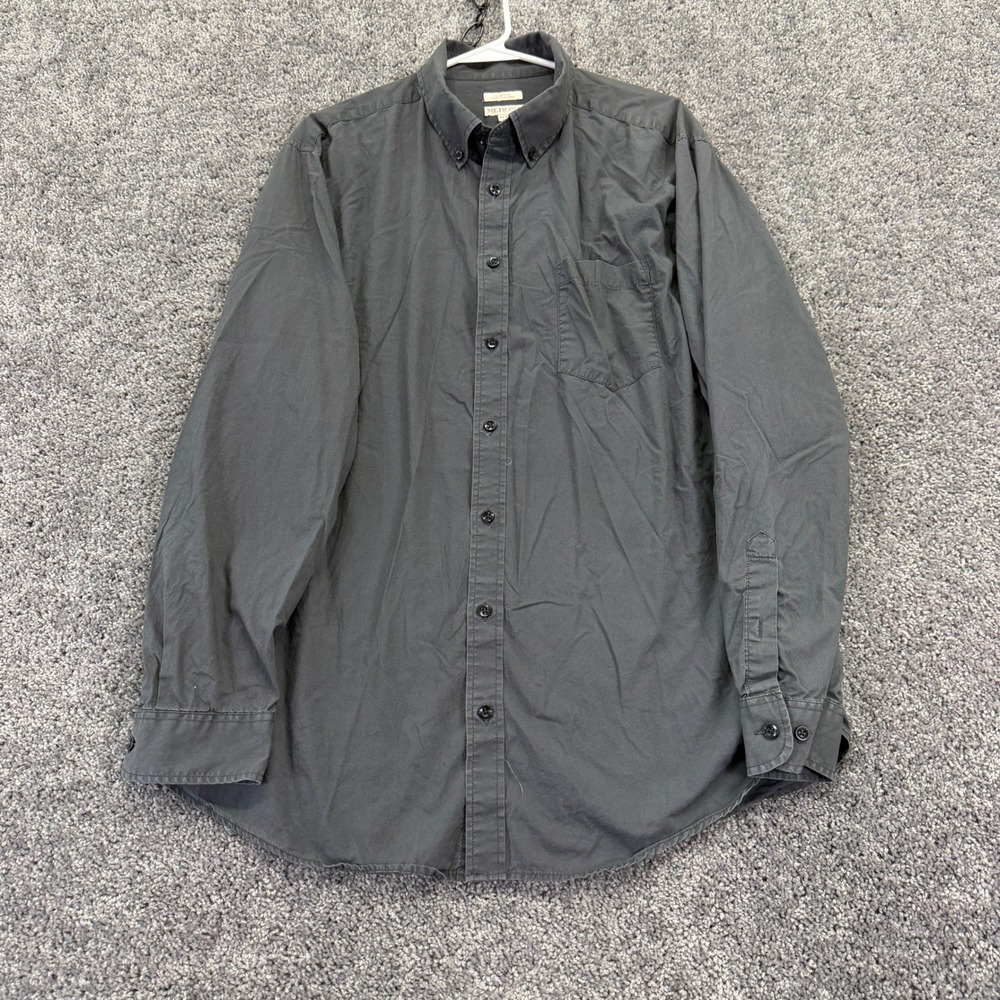 Merona Button Down Mens XL Gray Classic Fit Long Sleeve Shirt
